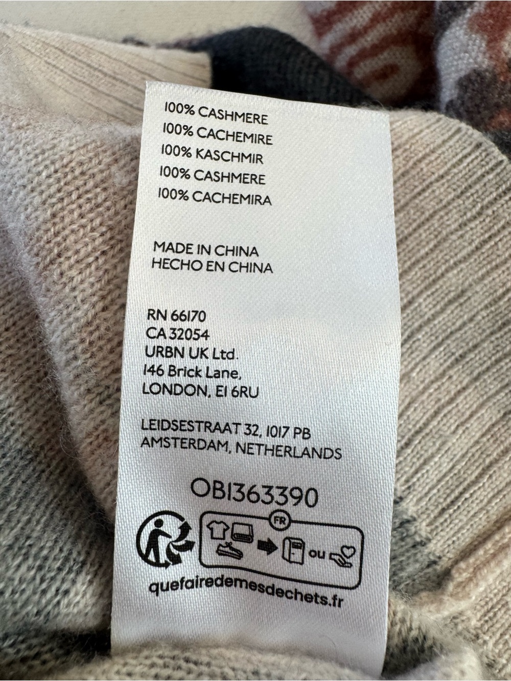 Anthropologie Pilcro Alani Tiger Leopard Cashmere Sweater Mock Neck Oversized L - Picture 10 of 12